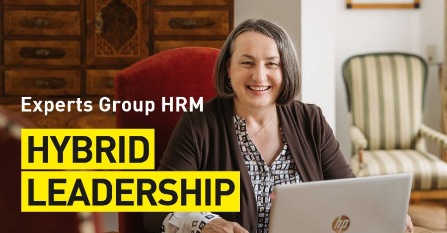 Beitragsheader mit Expertin zu Hybrid Leadership im Homeoffice-Umfeld